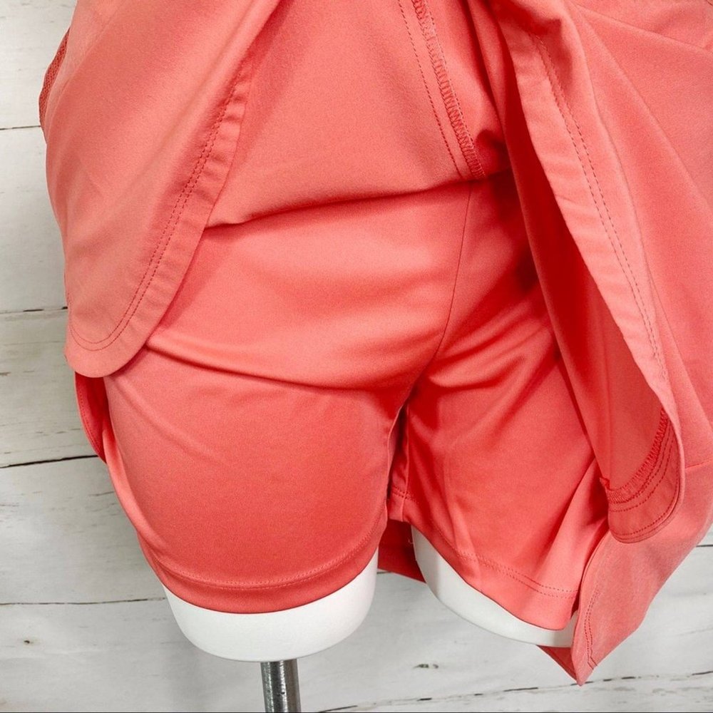 Plus Size Work Out Active Skort Fully Lined Coral - Picture 3 of 8